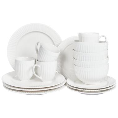 COWSLIP - Servies set van 16 - Wit - Porselein product