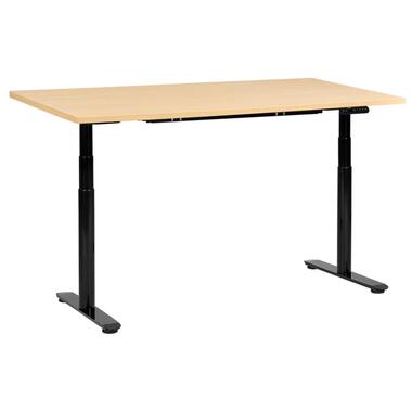 DESTINAS - Elektr bureau - Zwart/Lichtbruin - 160 x 72 cm - Vezelplaat product