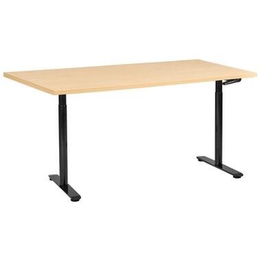 DESTINAS - Sta-bureau - Zwart/Lichtbruin - 160 x 72 cm - Vezelplaat product