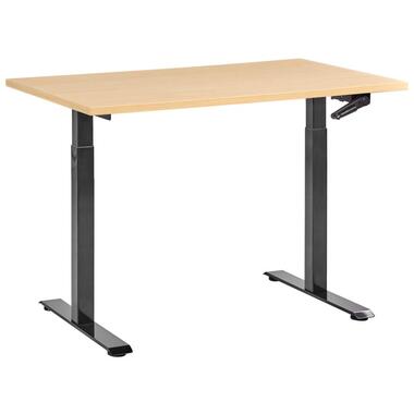 Bureau réglable en hauteur manuellement DESTINES Noir/ Marron clair 120 cm 60 cm product