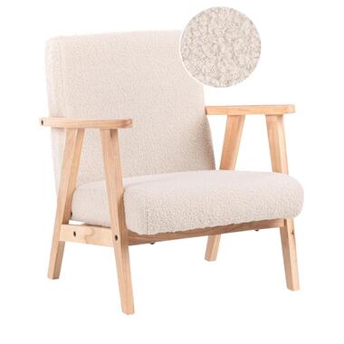 LINDE - Kinderfauteuil - Lichtbeige - Bouclé product