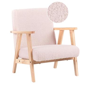 LINDE - Kinderfauteuil - Pastelroze - Bouclé product