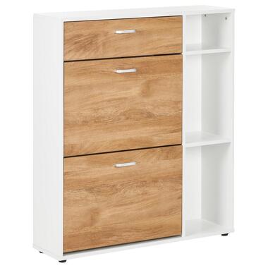 MACKAY - Schoenenkast - Lichthout/Wit - Vezelplaat product