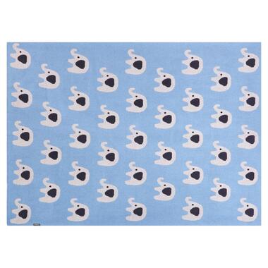 HILKOT - Kinderdeken - Blauw - 130 x 170 cm - Katoen product