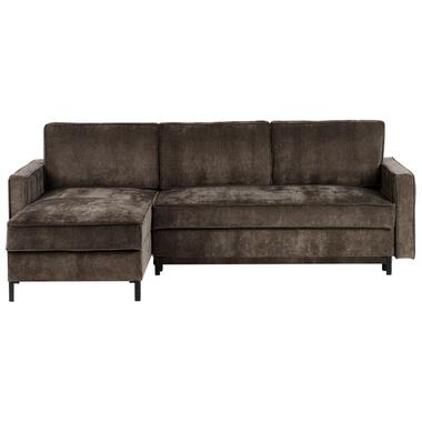 TEJN - Hoekslaapbank - Bruin - Rechtszijdig - Polyester product