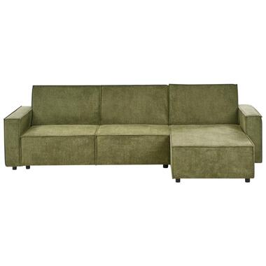 ROMEDAL - Hoekslaapbank - Donkergroen - Linkszijdig - Polyester product