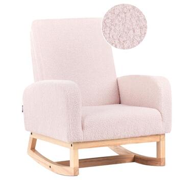 NORBY - Schommelstoel voor kinderen - Pastelroze - Bouclé product