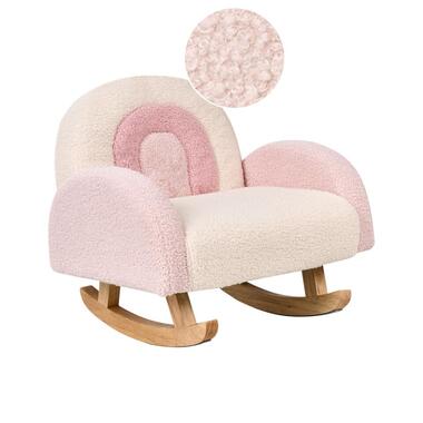 Chaise à bascule pour enfants Arc-en-ciel OMBO Bouclé Rose pastel product