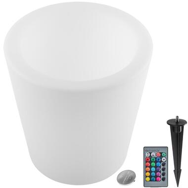 tectake Flessenkoeler Luminous Curve Cooler, LED, met afstandsbediening, Wit product