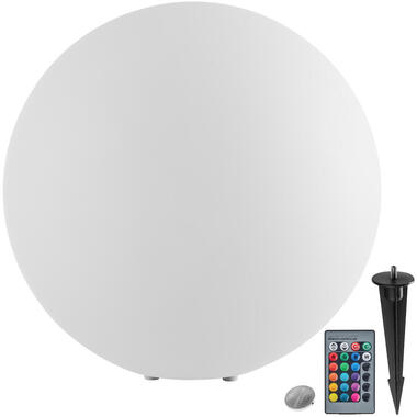 tectake Lampe boule LUMINOUS GLOBE avec ampoule LED et télécommande, Blanc product