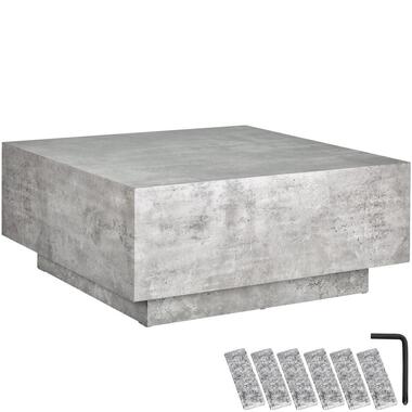 tectake Salontafel Lasley met voet, draagkracht 45 kg, Betonlook product