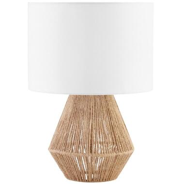 tectake Lampe de chevet LIGNEA LUX en jute au style bohème 60W, Marron Naturel product