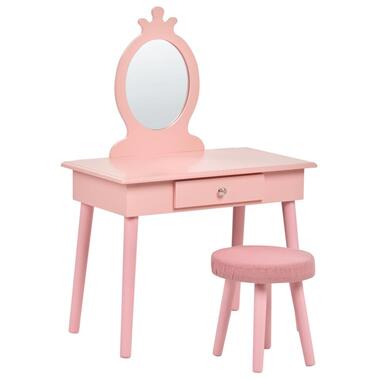 Coiffeuse pour enfants avec tabouret MARGIE Rose product