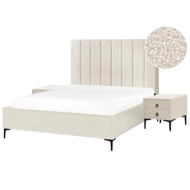 Ensemble de chambre Bouclé SEZANNE 160 x 200 cm Blanc cassé product