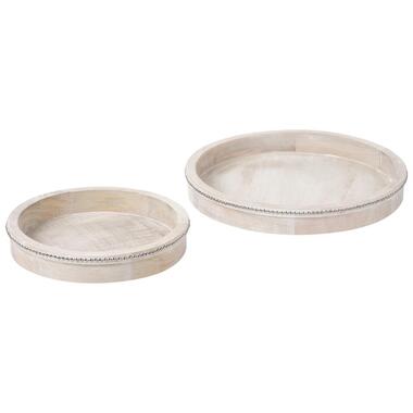 Lot de 2 plateaux de service MANSOURA Bois de manguier Marron clair product