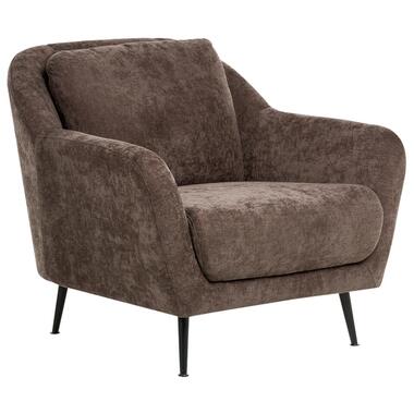 EIBY - Fauteuil - Donkerbruin - Chenille product