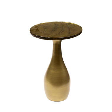 Fraaai - Benny bijzettafel druppel M - goud antiek finish product