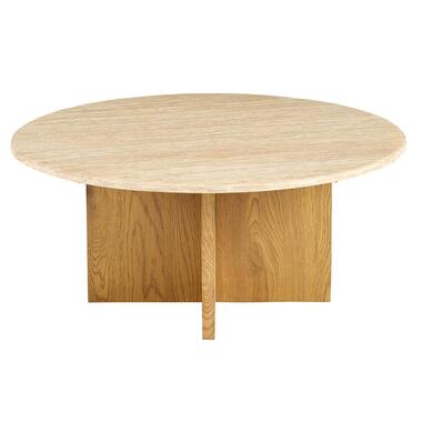 Table basse Marron clair Marbre - Ø80x35cm - Faria product