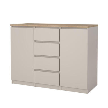 Hioshop Naia dressoir 2 deuren 4 lades eikdecor product