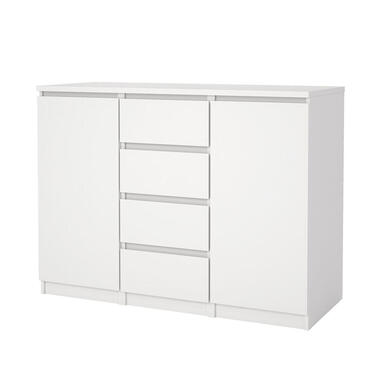 Hioshop Naia buffet 2 portes 4 tiroirs blanc product