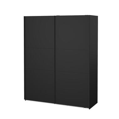 Hioshop Como schuifdeurkast 2 deuren 180x220cm mat zwart product