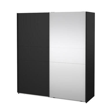 Hioshop Como armoire coulissante 2 portes 180x200cm noir mat product