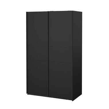 Hioshop Como schuifdeurkast 2 deuren 120x200cm mat zwart product