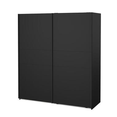 Hioshop Como schuifdeurkast 2 deuren 180x200cm mat zwart product