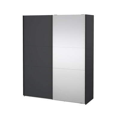 Hioshop Como armoire coulissante 2 portes 180x220cm gris mat product