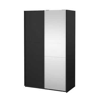 Hioshop Como schuifdeurkast 2 deuren 120x200cm mat zwart product