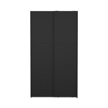 Hioshop Como schuifdeurkast 2 deuren 120x220cm mat zwart product