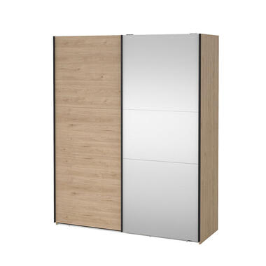 Hioshop Como armoire coulissante 2 portes 180x220cm chêne décor product