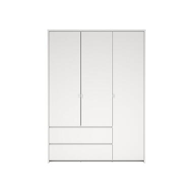 Hioshop Next kledingkast 3 deuren 2 lades 149x200cm wit product