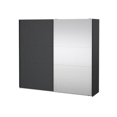 Hioshop Como schuifdeurkast 2 deuren 245x220cm mat grijs product