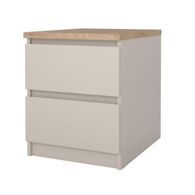 Hioshop Naia nachtkastje 2 lades eikdecor product