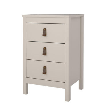 Hioshop Madrid table de nuit 3 tiroirs cachemire product