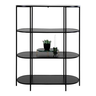 Vakkenkast met 4 ovale planken - Zwart product