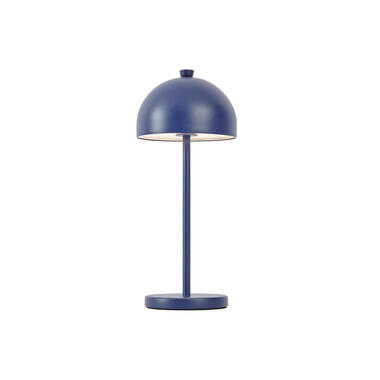 Qazqa lampe de table bleue avec led ip54 rechargeable avec station de charge - product