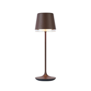 Qazqa professional lampe de table brun rouille avec led ip65 rechargeable avec product