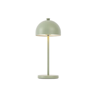 Qazqa lampe de table verte avec led ip54 rechargeable avec station de charge - product