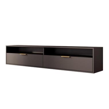 Meubella - TV-Meubel Qipp - Zwart - 175 cm product