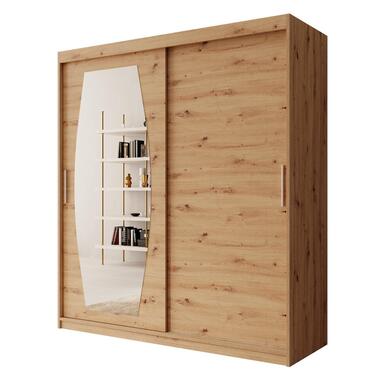 Meubella Armoire Azai - Chêne - 180 cm - Avec miroir product