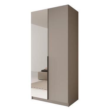 Meubella Armoire Bruno - Beige - 100 cm - Avec miroir product