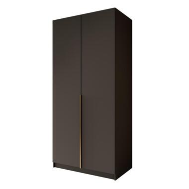 Meubella - Kleerkast Bruno 2 - Zwart - 100 cm product