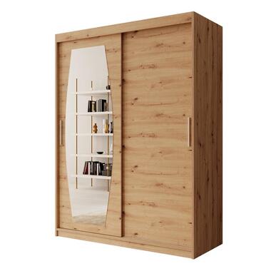 Meubella Armoire Azai - Chêne - 150 cm - Avec miroir product