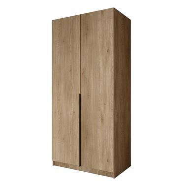 Meubella - Kleerkast Bruno - Eiken - 100 cm product
