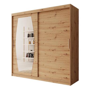 Meubella Armoire Azai - Chêne - 200 cm - Avec miroir product