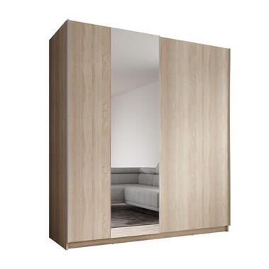 Meubella Armoire Ganaro - Chêne - 180 cm - Avec miroir product