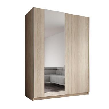 Meubella Armoire Ganaro - Chêne - 150 cm - Avec miroir product