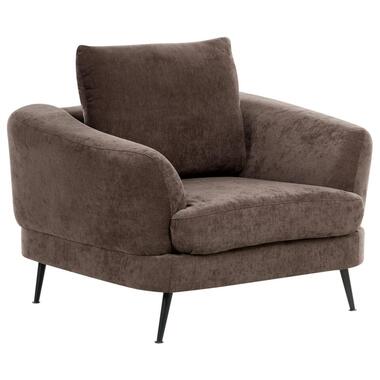KJAER - Fauteuil - Donkerbruin - Chenille product